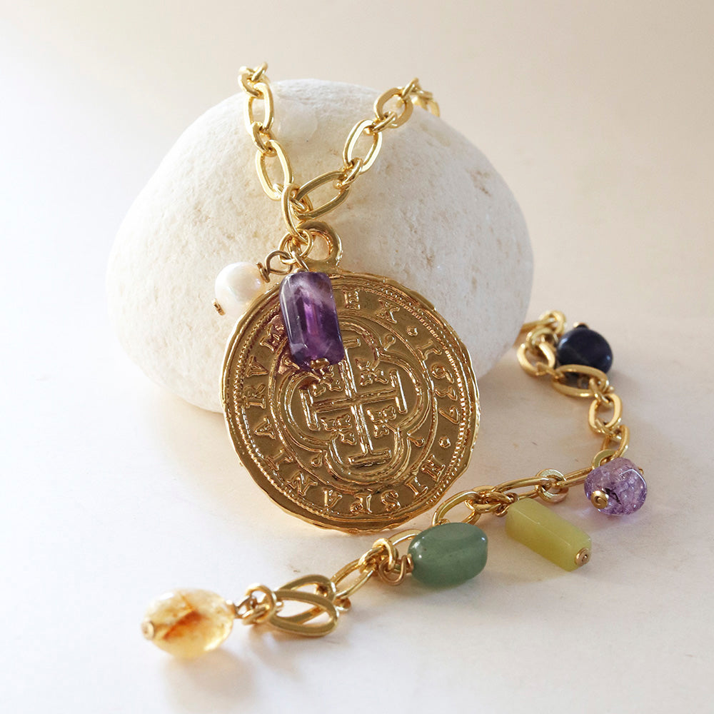 Collar largo COOL Moneda